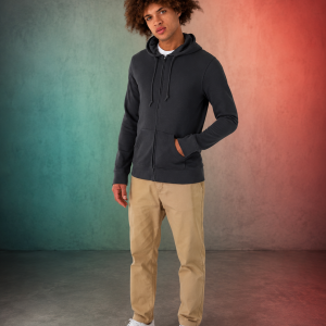 Polerón orgánico con cierre B&C Inspire_° Zipped Hooded
