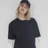 polera oversize B&C E220 de algodón sostenible, ideal para impresión y bordado personalizado en Chile