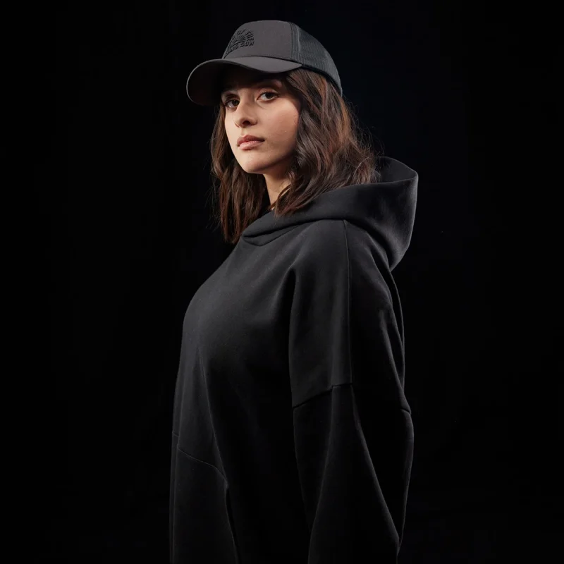 Polerón oversize premium B&C Influence Hoodie de 350 g/m², ideal para impresión DTG de alta calidad en Chile